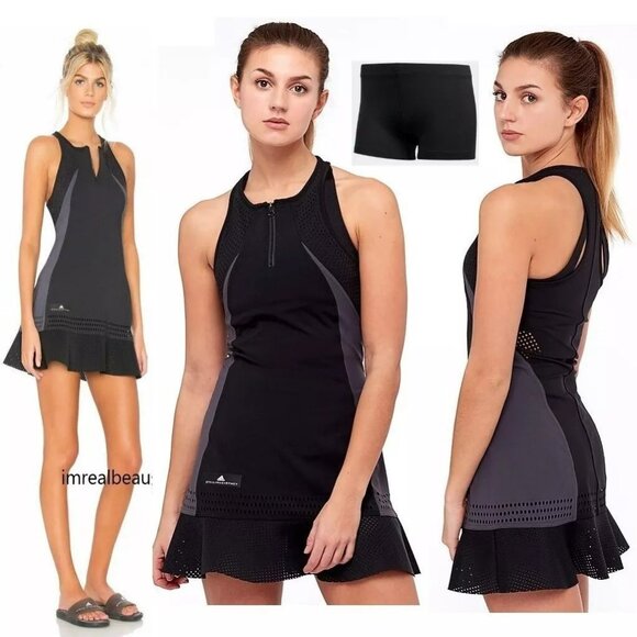 Nwt Adidas Stella McCartney Tennis Dress w/ BRA + SHORTS w/ ZIPPER S Small